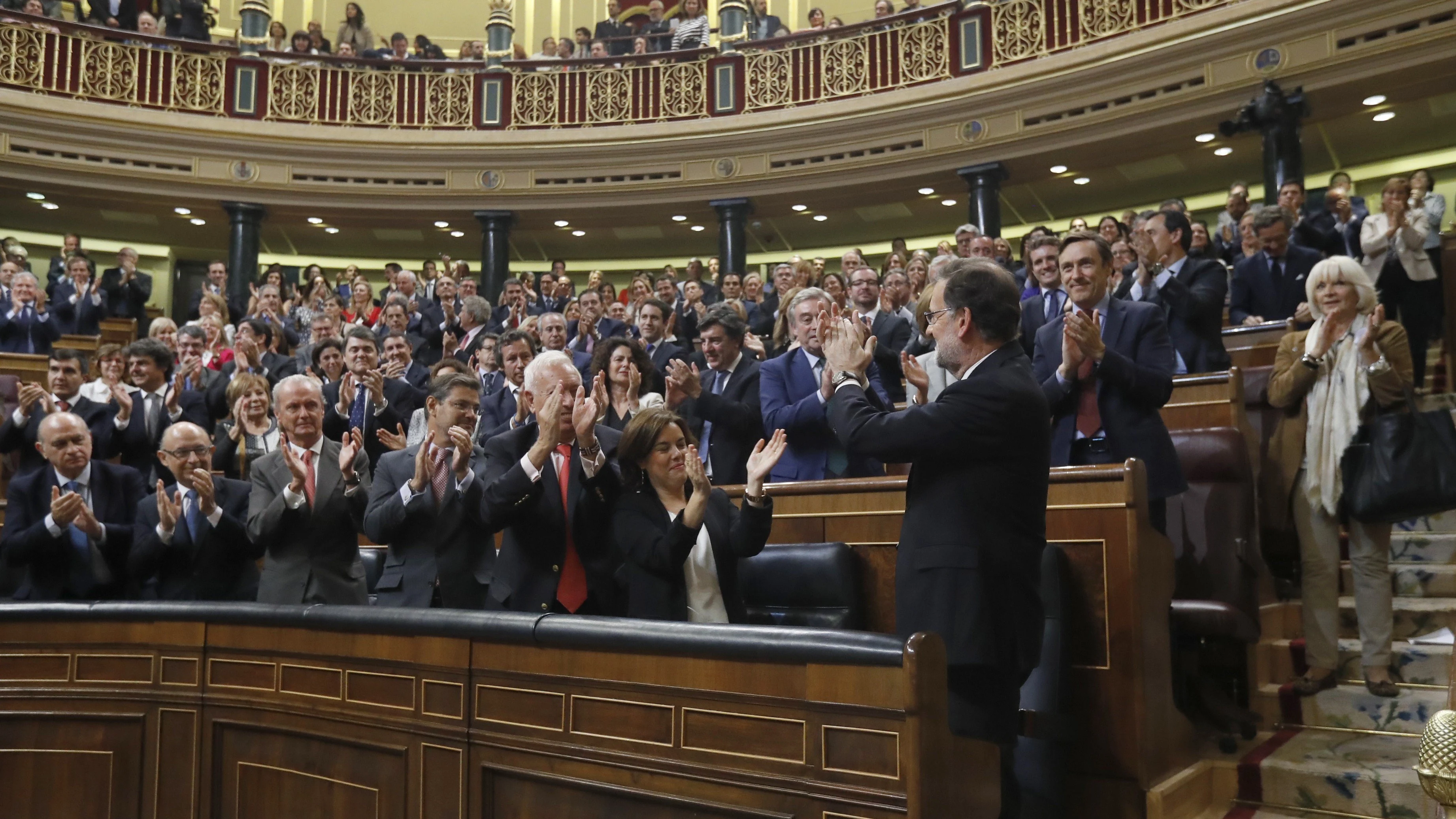 Mariano Rajoy celebrando su triunfo