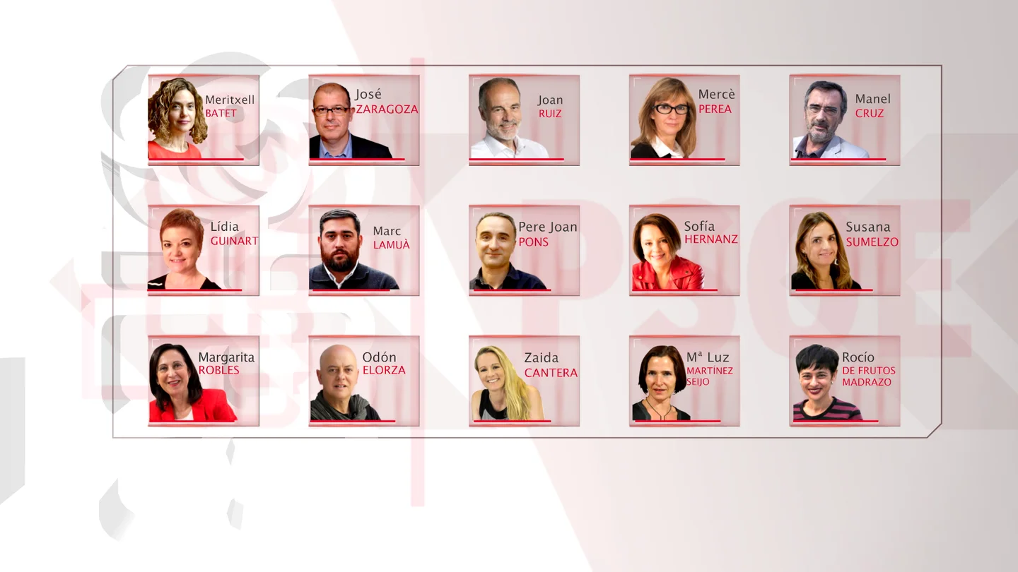 Estos son los 15 diputados díscolos del PSOE Estos son los 15 diputados díscolos del PSOE