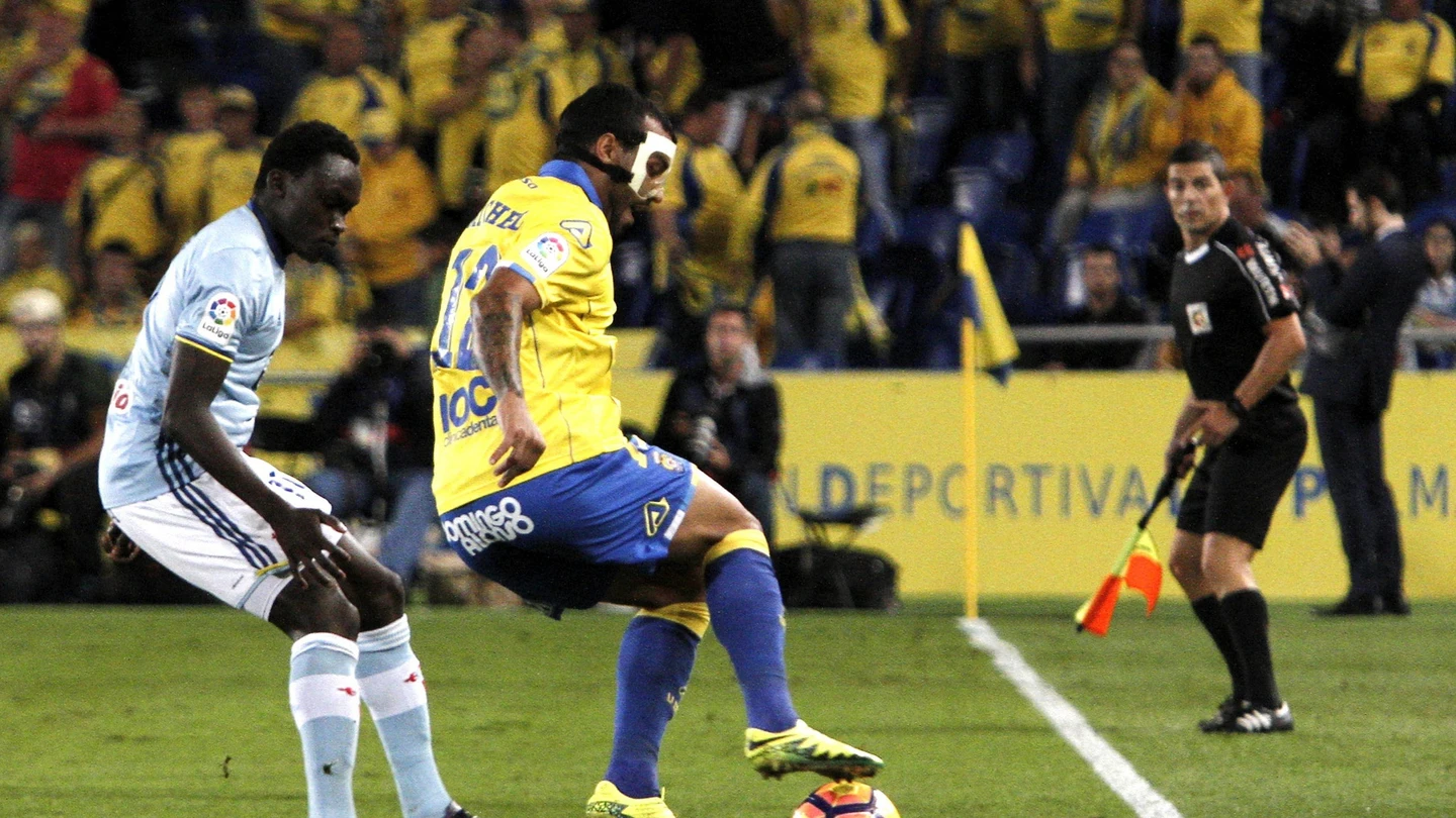Momento del encuentro entre Las Palmas y Celta Momento del encuentro entre Las Palmas y Celta