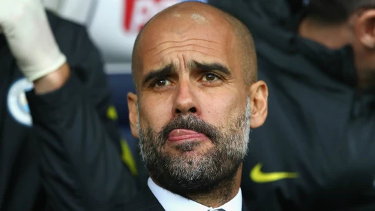 Guardiola, en un partido con el City Guardiola, en un partido con el City