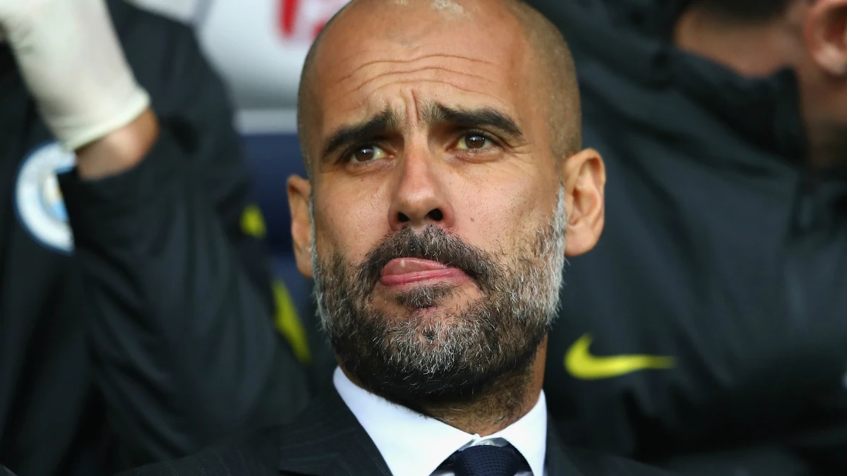 Guardiola, en un partido con el City