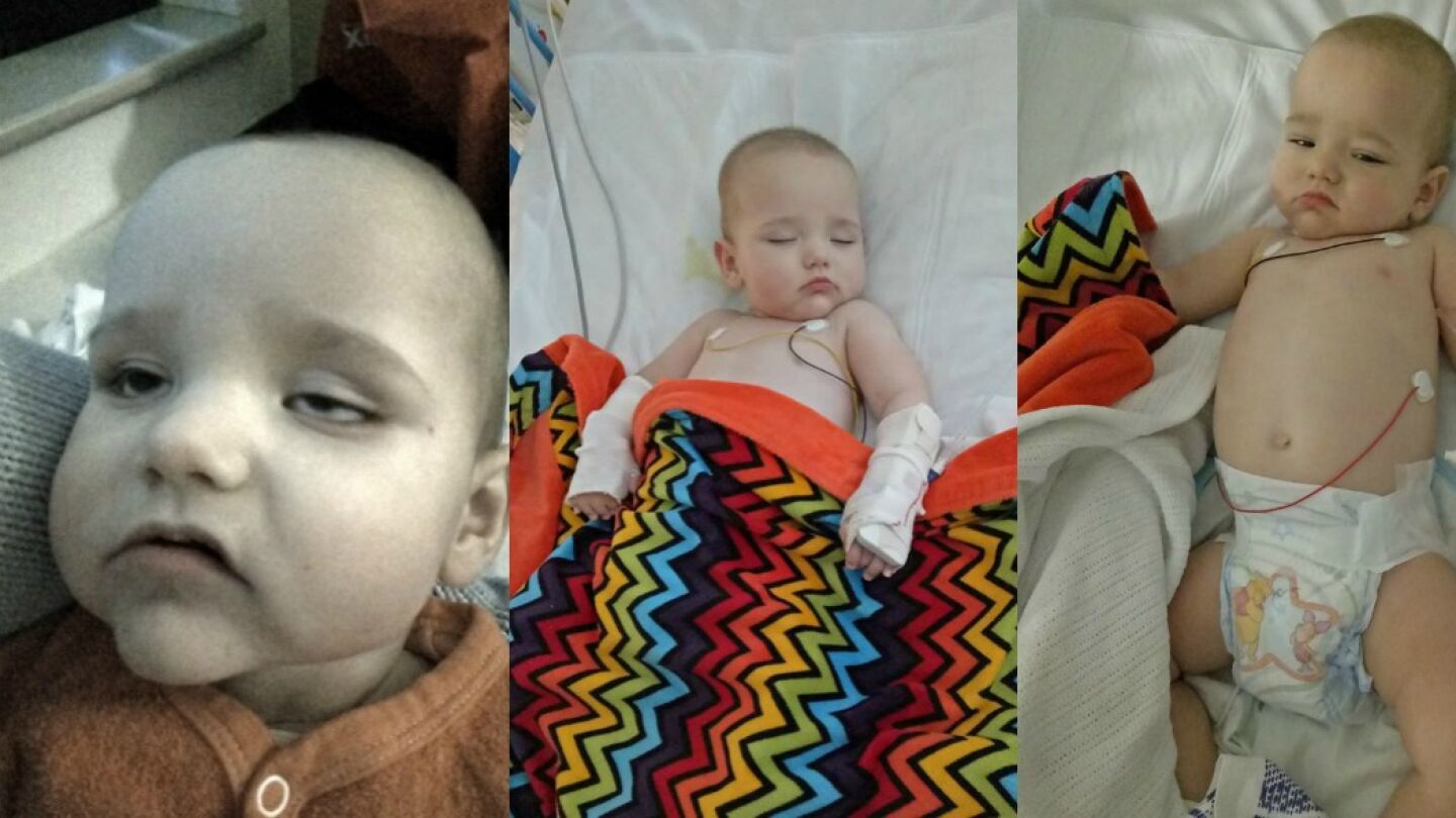 El peque&ntilde;o Logan ingresado en el hospital
