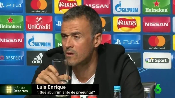 Luis Enrique, irónico en rueda de prensa