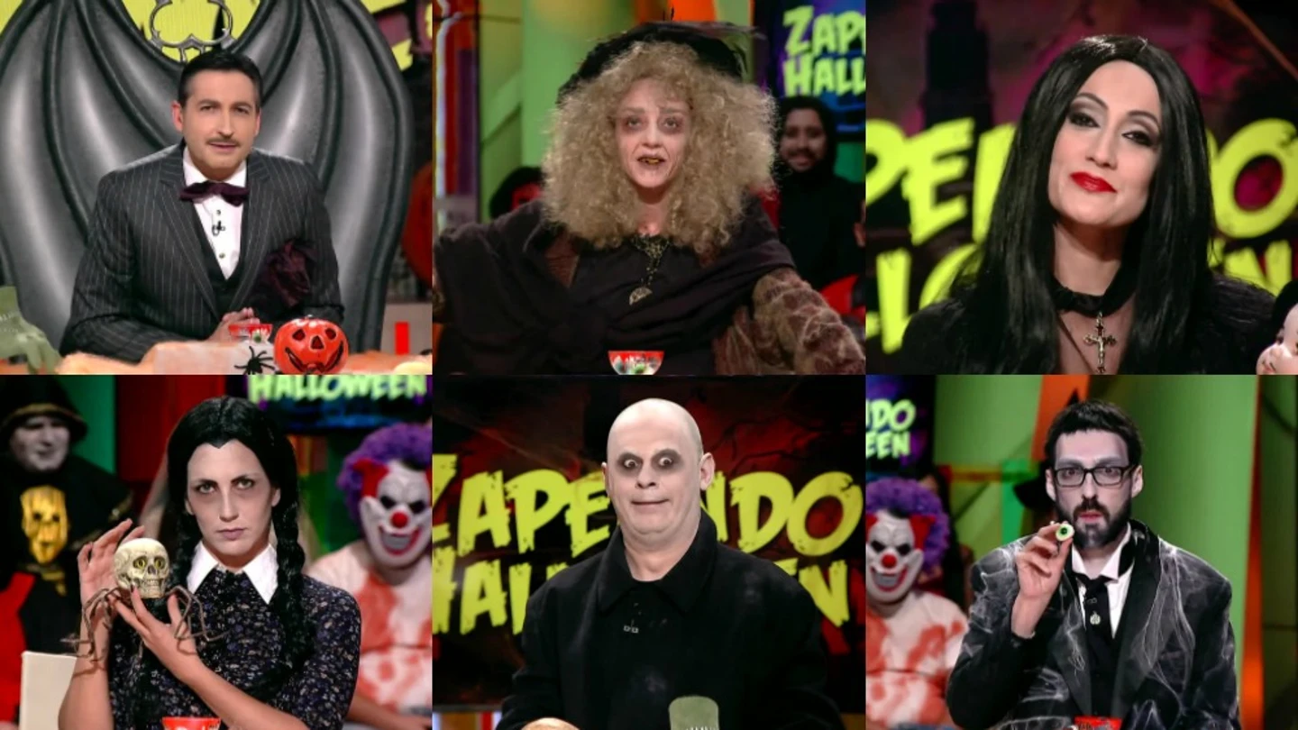 La familia de Zapeando, "poseída por la familia Addams" La familia de Zapeando, "poseída por la familia Addams"