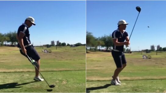 Espectacular golpe de golf