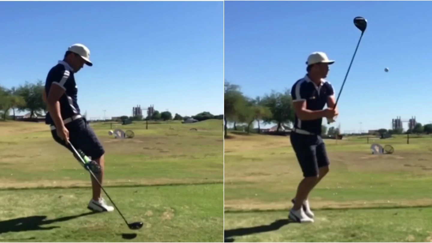 Espectacular golpe de golf Espectacular golpe de golf