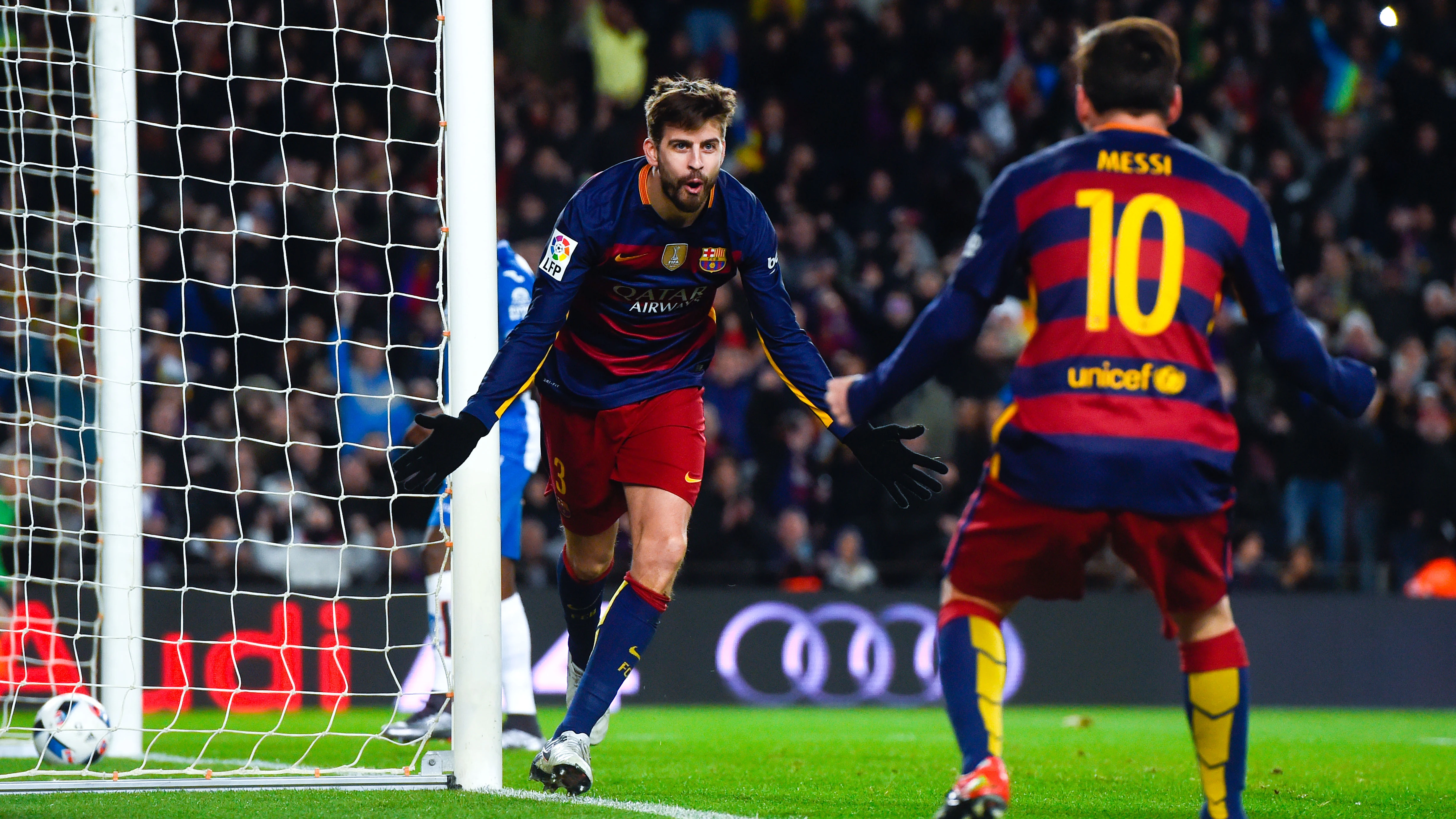 Gerard Piqu&eacute; y Leo Messi, jugadores del F.C Barcelona