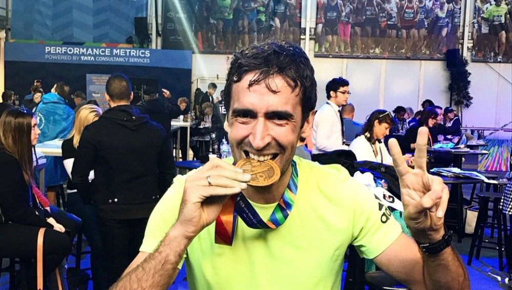 Raúl, tras la maratón de Nueva York