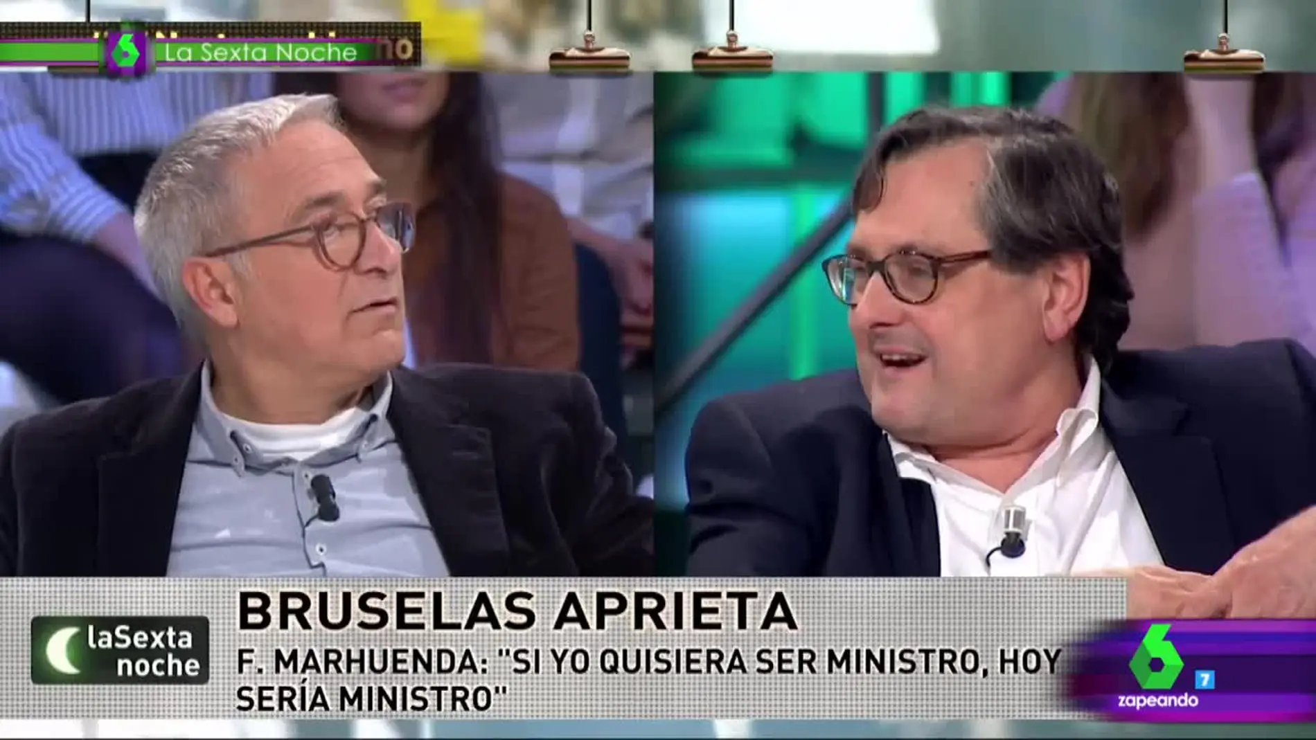 Paco Marhuenda y Xavier Sardà, en laSexta Noche