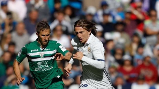 Modric, en acción ante el Leganés Modric, en acción ante el Leganés