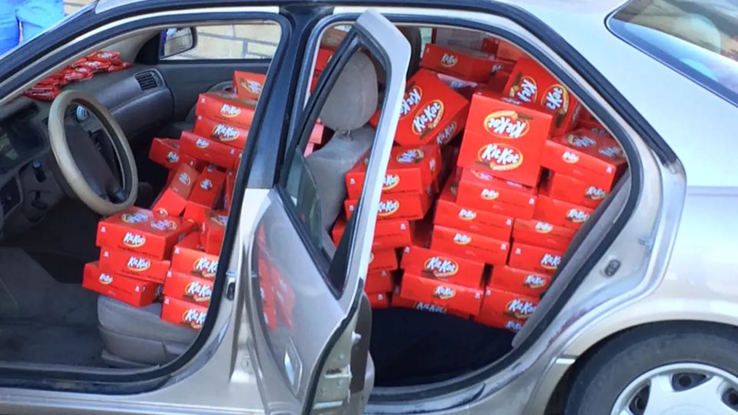 Las chocolatinas que Kit Kat regaló a Hunter Jobbins Las chocolatinas que Kit Kat regaló a Hunter Jobbins