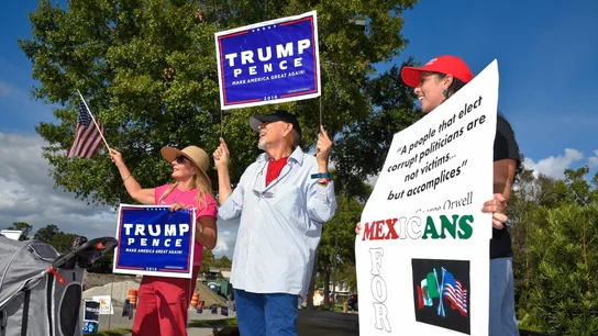 Votantes a favor de Donald Trump en una localidad de Florida Votantes a favor de Donald Trump en una localidad de Florida