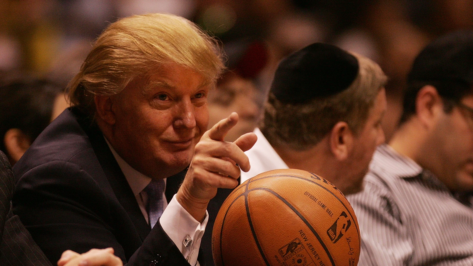Donald Trump, en un partido de la NBA