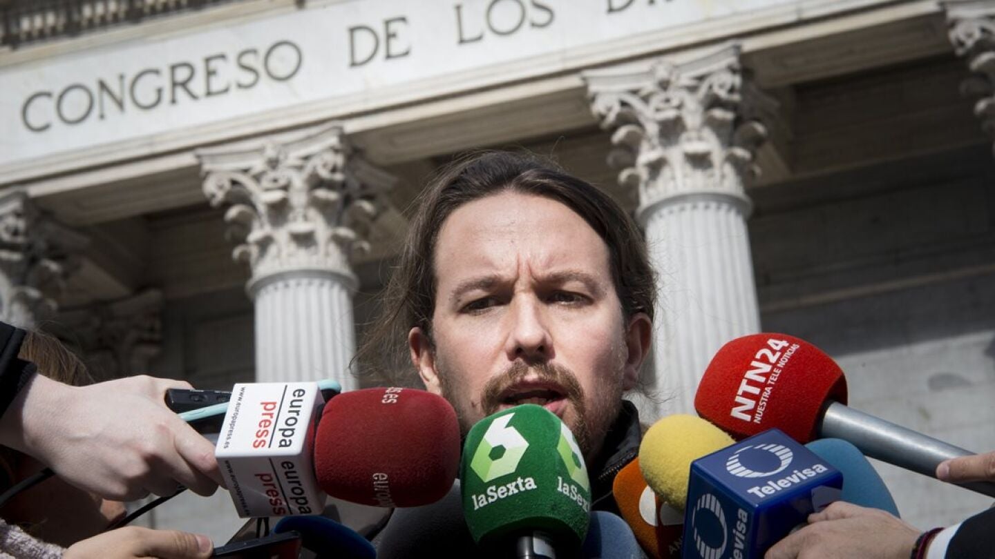 Pablo Iglesias ante los medios