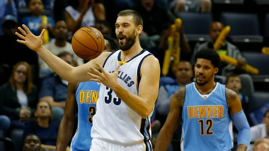 Marc Gasol, en acción ante los Nuggets Marc Gasol, en acción ante los Nuggets