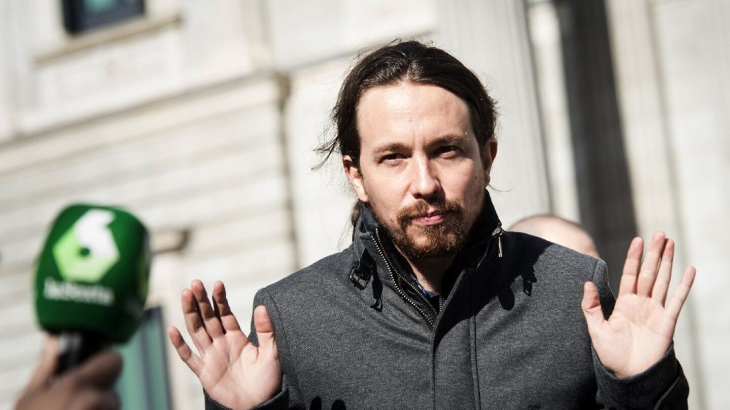 Pablo Iglesias, ante los medios