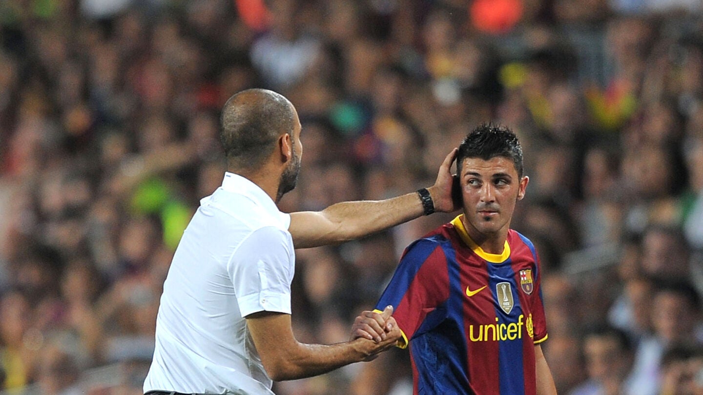 Villa y Guardiola se dan la mano