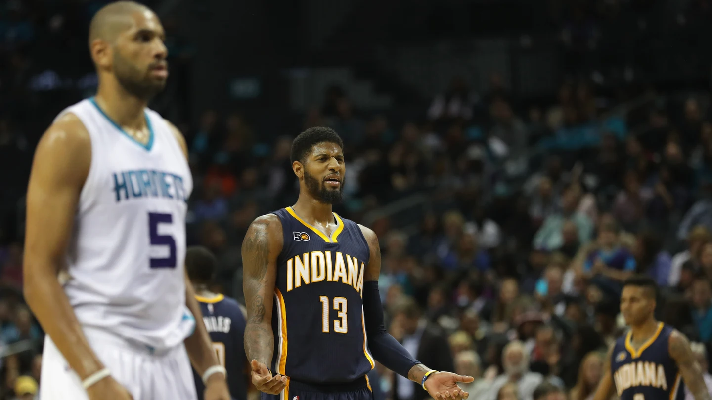 Paul George, en un partido de los Pacers Paul George, en un partido de los Pacers