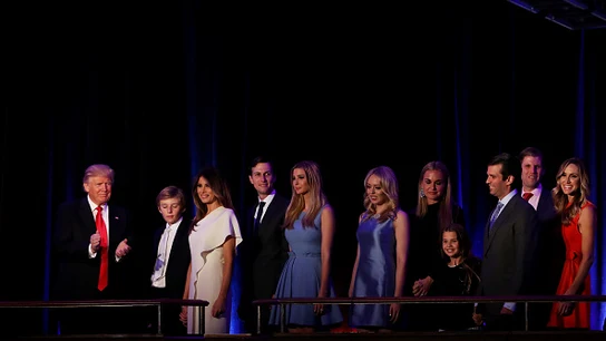 Donald Trump junto a su familia Donald Trump junto a su familia