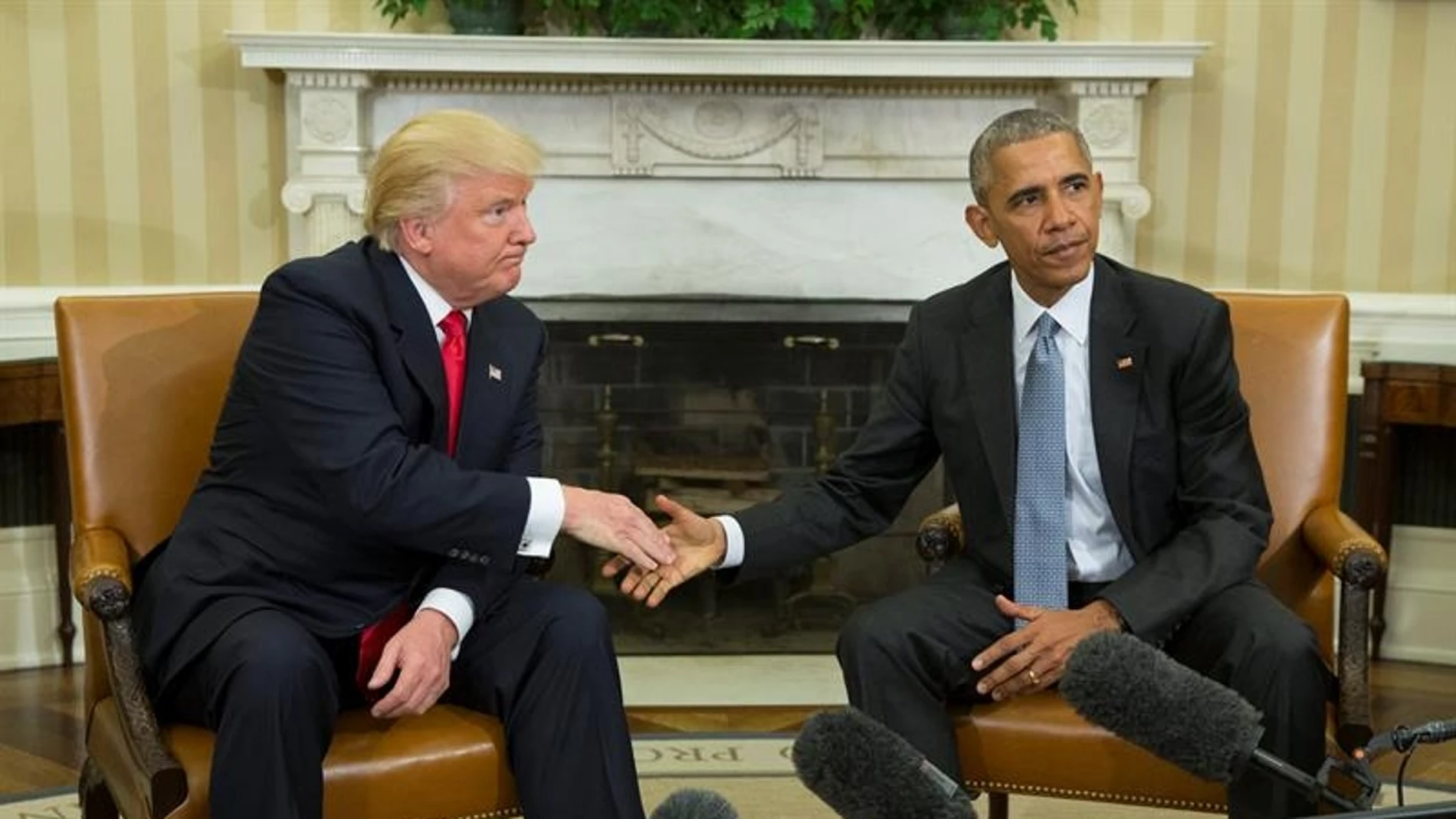 Trump y Obama en la Casa Blanca