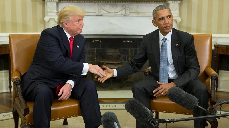 Trump y Obama en la Casa Blanca