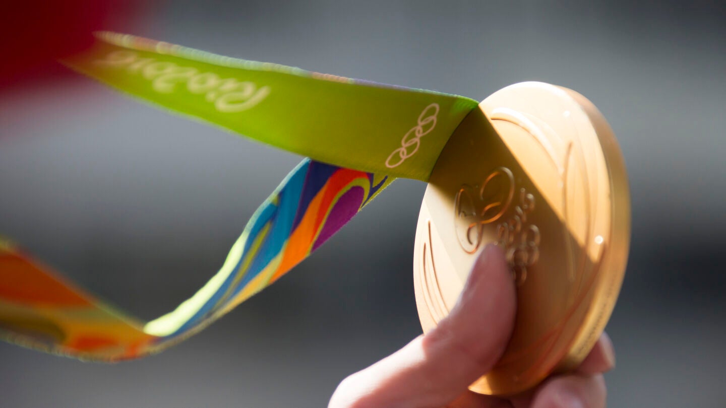 Medalla de oro entregada en los Juegos Ol&iacute;mpicos de R&iacute;o
