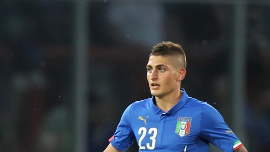 Veratti en un partido con la selección italiana Veratti en un partido con la selección italiana