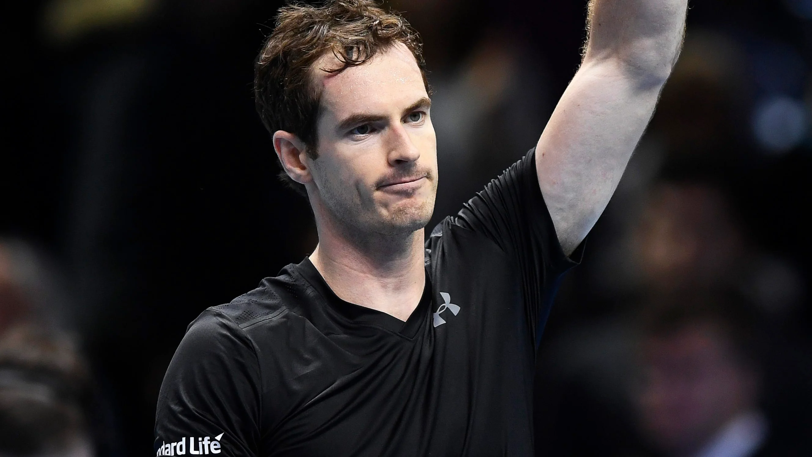 Andy Murray celebra su victoria ante el japonés Kei Nishikori 