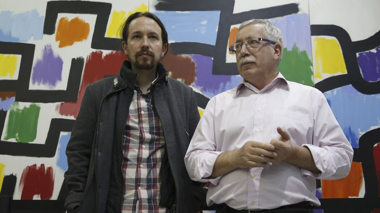 Iglesias y Fern&aacute;ndez Toxo tras una reuni&oacute;n