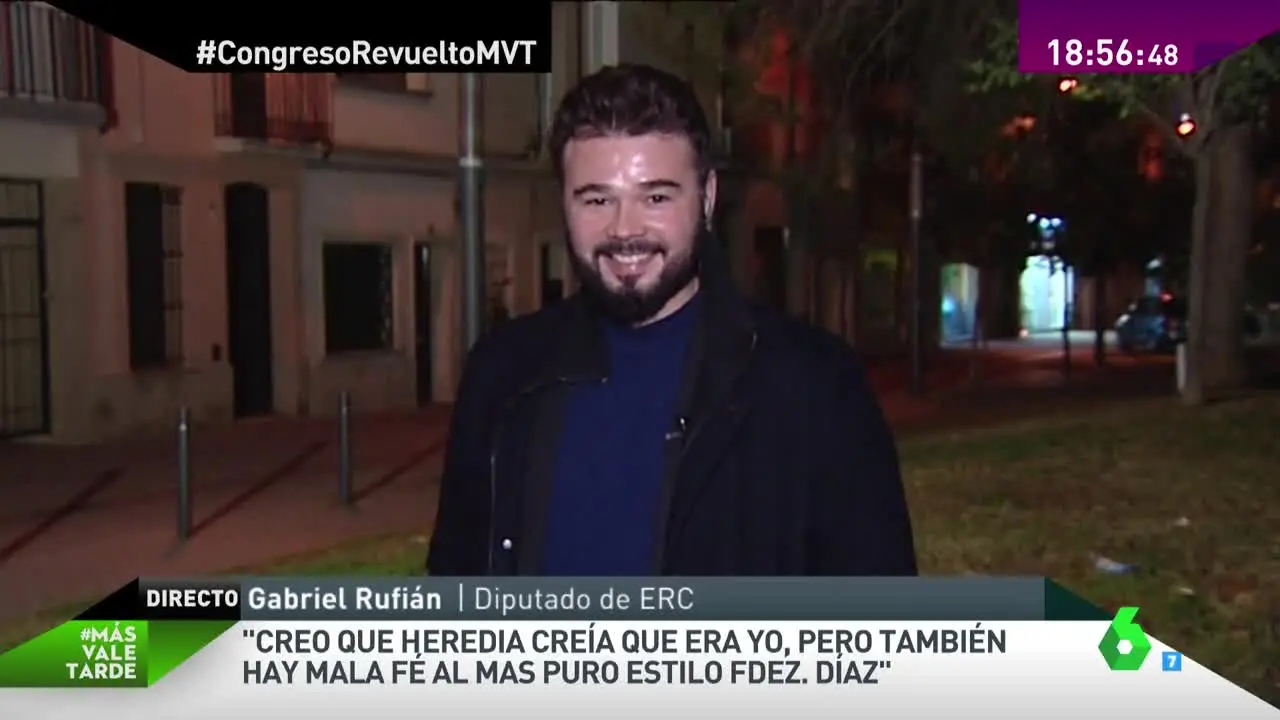 Gabriel Rufián en Más Vale Tarde