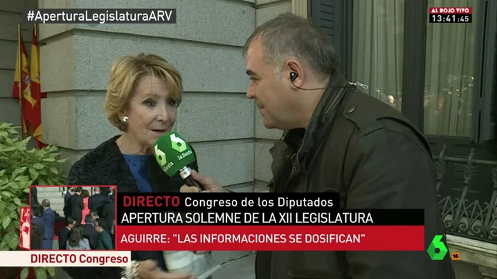 Frame 106.965605 de: Ferreras y Esperanza Aguirre, cara a cara en el Congreso: "Ya sé que a usted le gusta ser más importante que Rajoy" Frame 106.965605 de: Ferreras y Esperanza Aguirre, cara a cara en el Congreso: "Ya sé que a usted le gusta ser más importante que Rajoy"