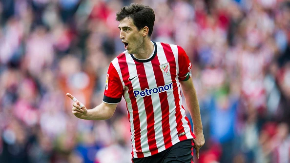 Andoni Iraola celebra un gol con el Athletic