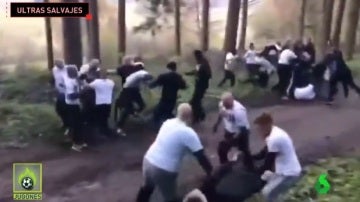 Hooligans holandeses y franceses se pegan en mitad de un bosque