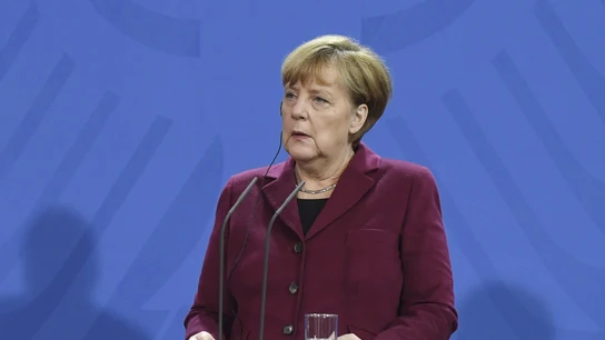 Angela Merkel en rueda de prensa Angela Merkel en rueda de prensa