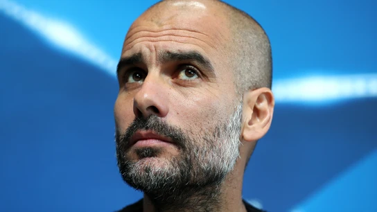 Pep Guardiola durante una rueda de prensa Pep Guardiola durante una rueda de prensa