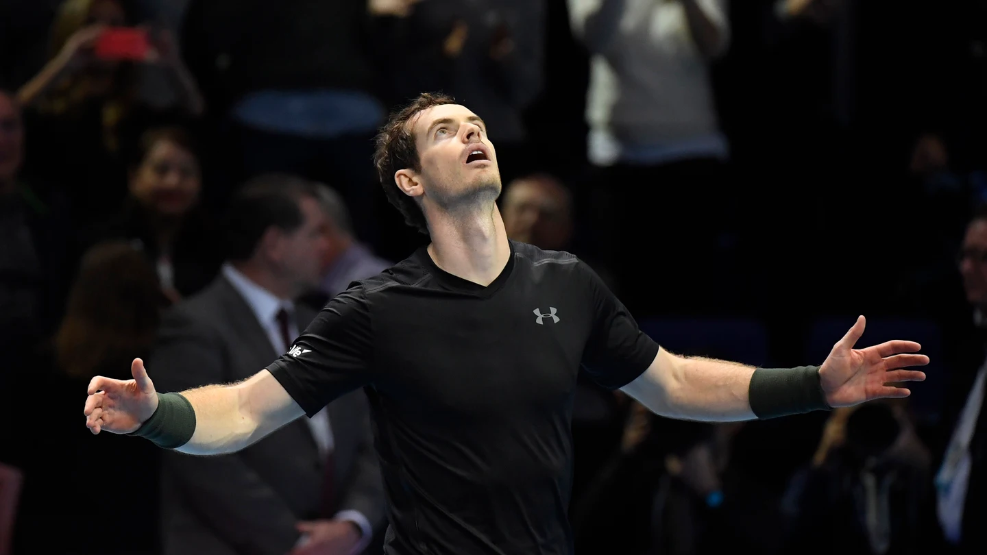 Andy Murray celebra la victoria ante Raonic Andy Murray celebra la victoria ante Raonic