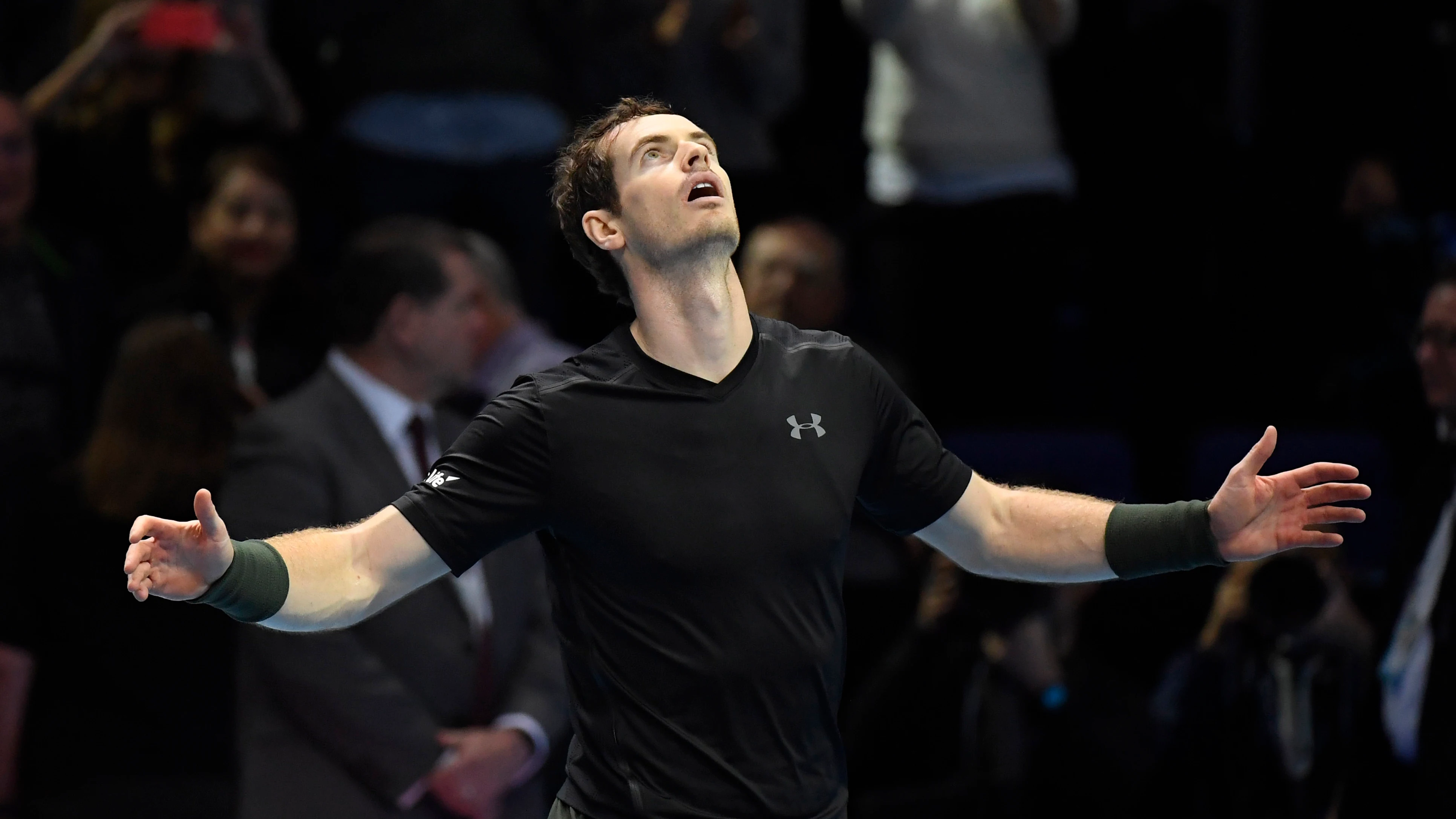 Andy Murray celebra la victoria ante Raonic Andy Murray celebra la victoria ante Raonic