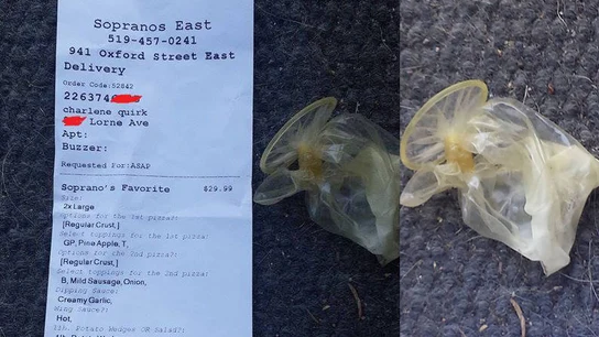 El ticket del pedido de pizza El ticket del pedido de pizza