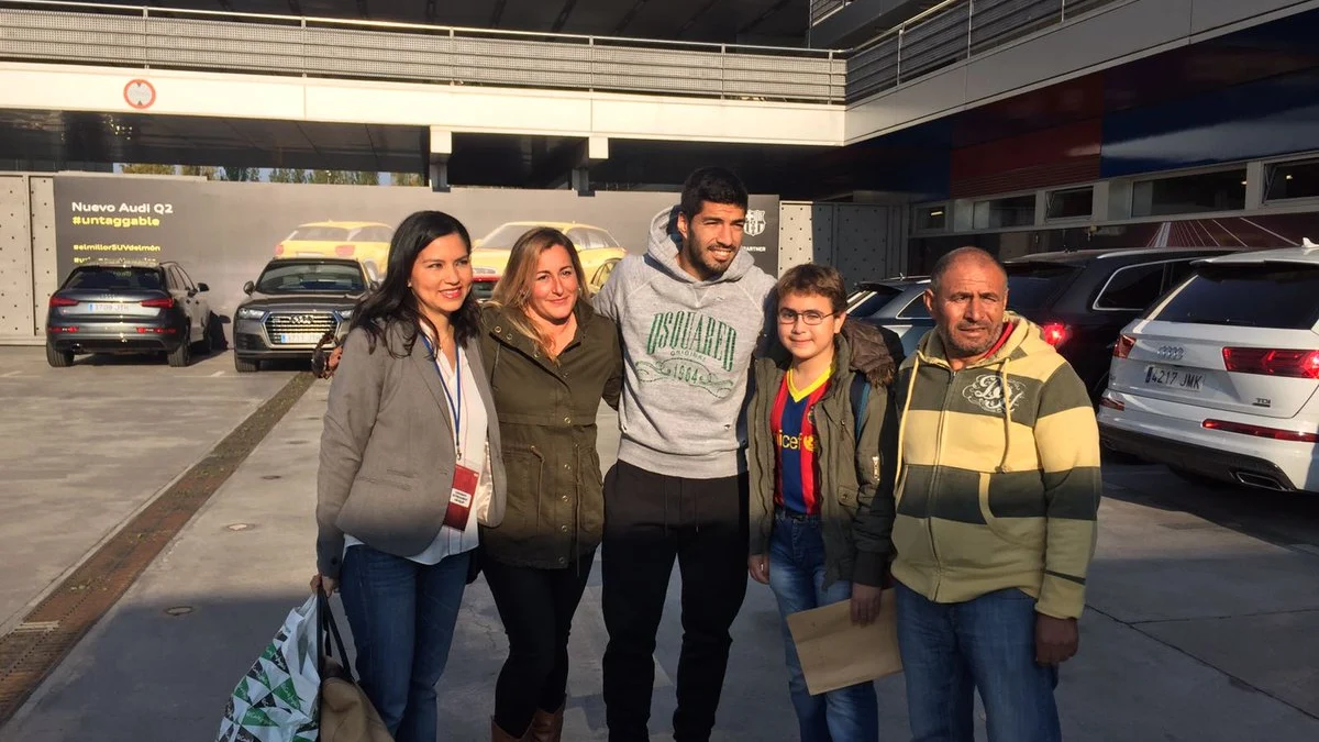Luis Suárez junto a Imad Luis Suárez junto a Imad