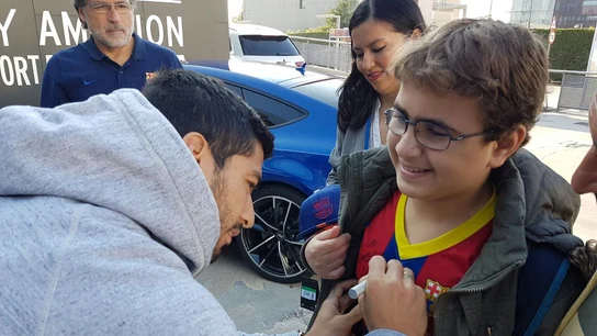 Luis Suarez junto a Imad Luis Suarez junto a Imad
