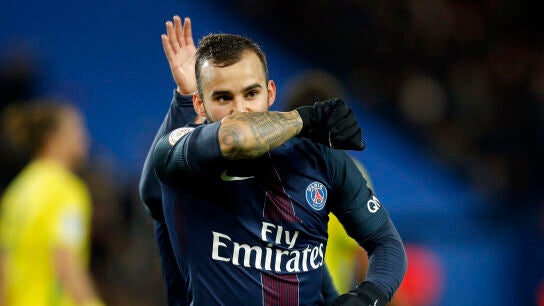 Jes&eacute; Rodr&iacute;guez celebrando un gol con el PSG 