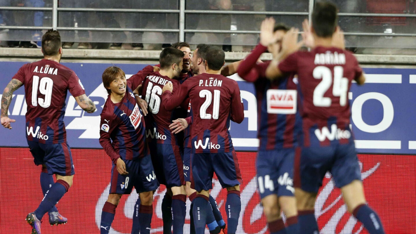 El Eibar celebra un gol