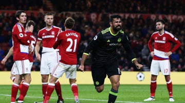 Diego Costa celebra su gol ante el Middlesbrough