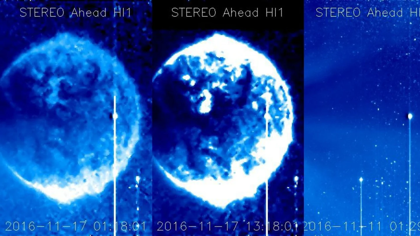 Imagen del OVNI capturado por el satélite de la NASA Imagen del OVNI capturado por el satélite de la NASA