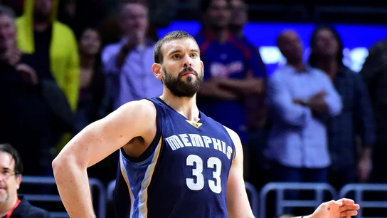 Gasol celebra una anotación Gasol celebra una anotación