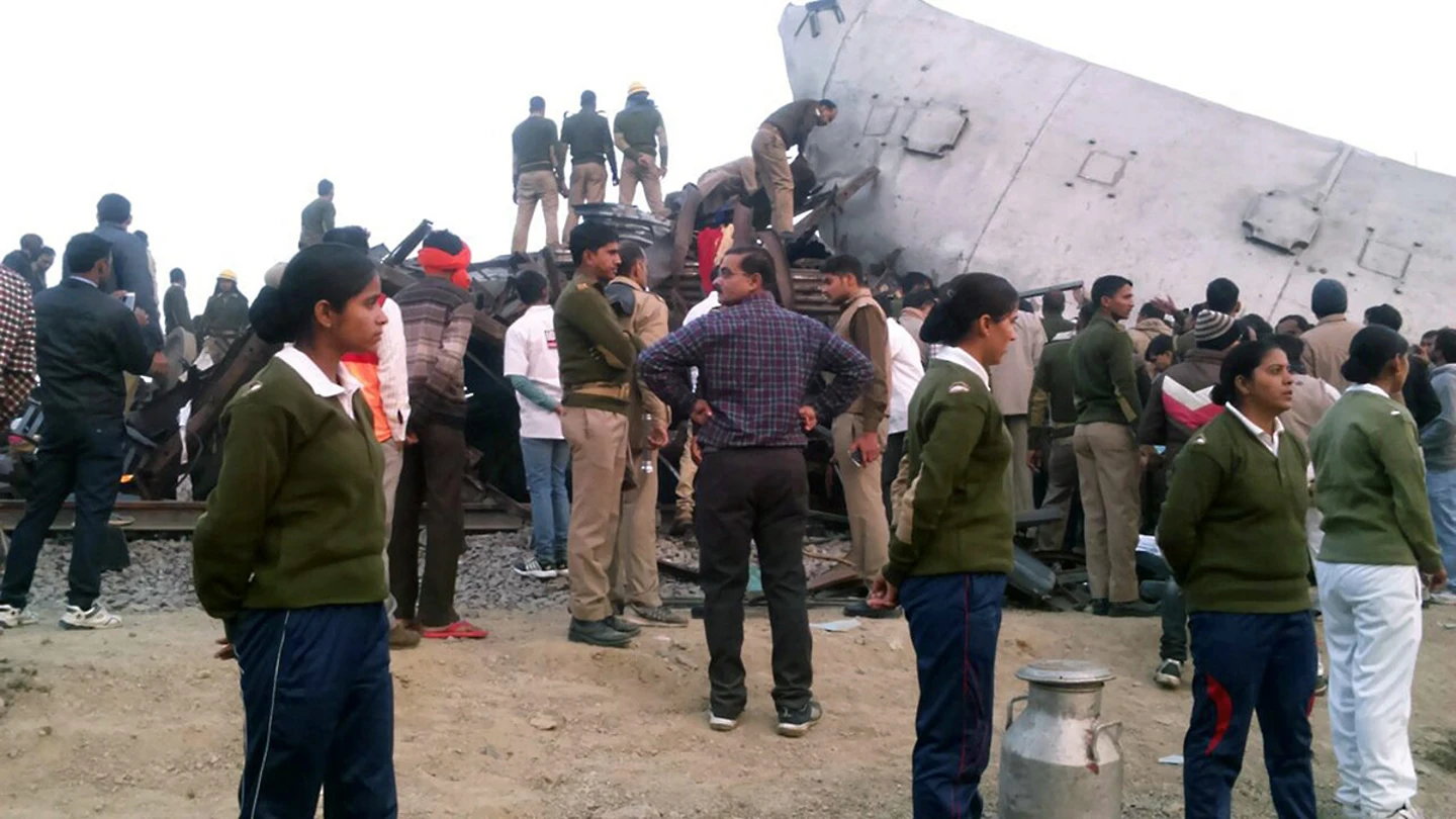 Accidente de tren en la India Accidente de tren en la India
