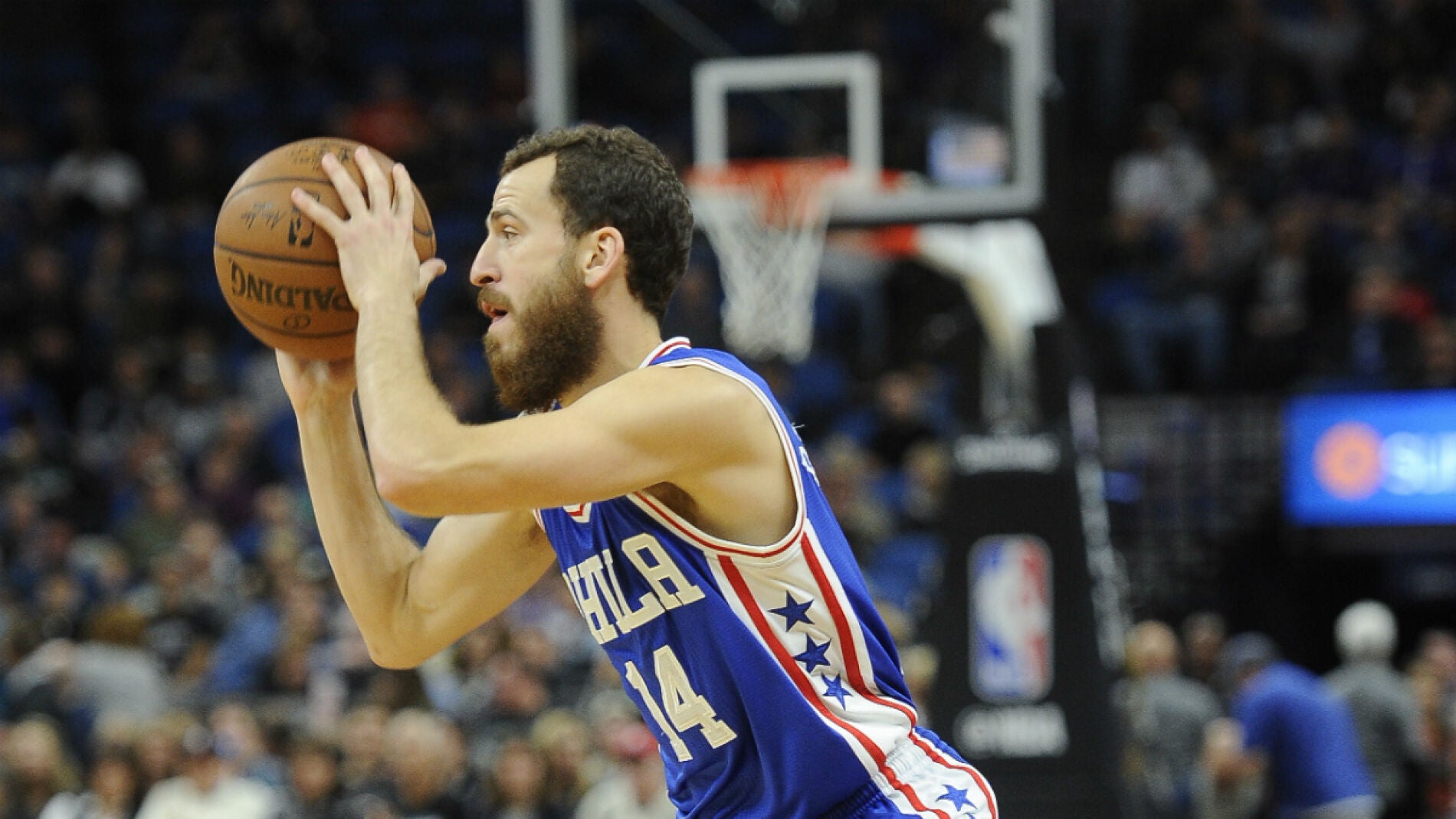 Sergio Rodríguez, con los Sixers