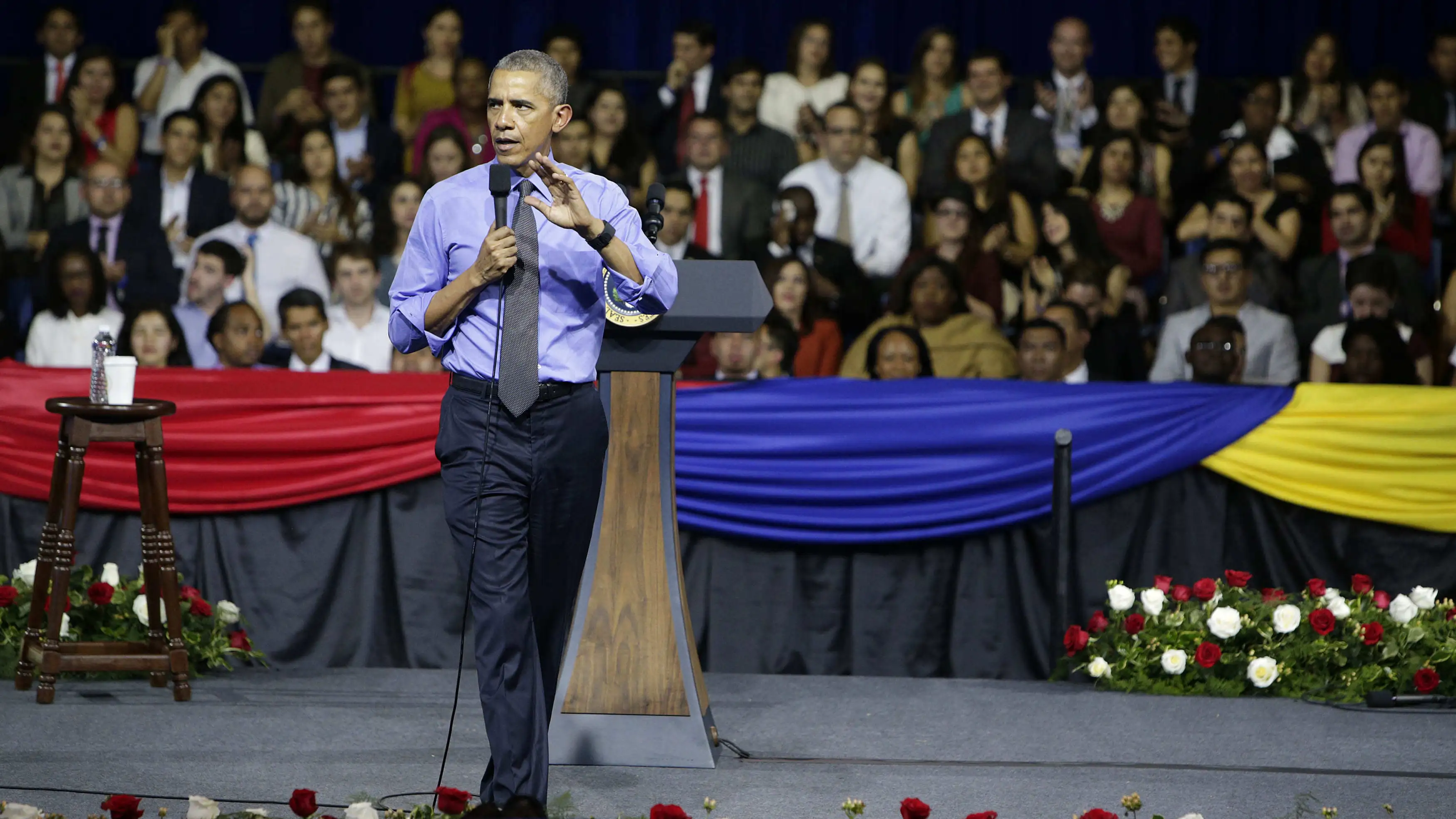 El presidente de Estados Unidos, Barack Obama, participa en un encuentro con jóvenes líderes de América Latina y el Caribe