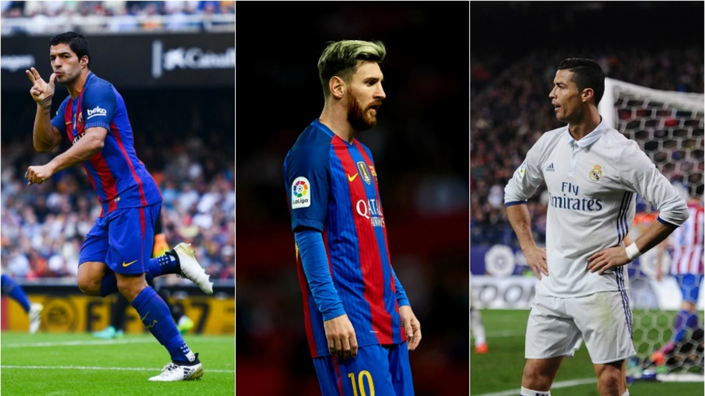 La lucha por el Pichichi, entre Suárez, Messi y Cristiano La lucha por el Pichichi, entre Suárez, Messi y Cristiano