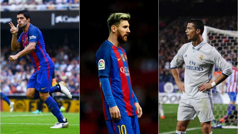 La lucha por el Pichichi, entre Suárez, Messi y Cristiano